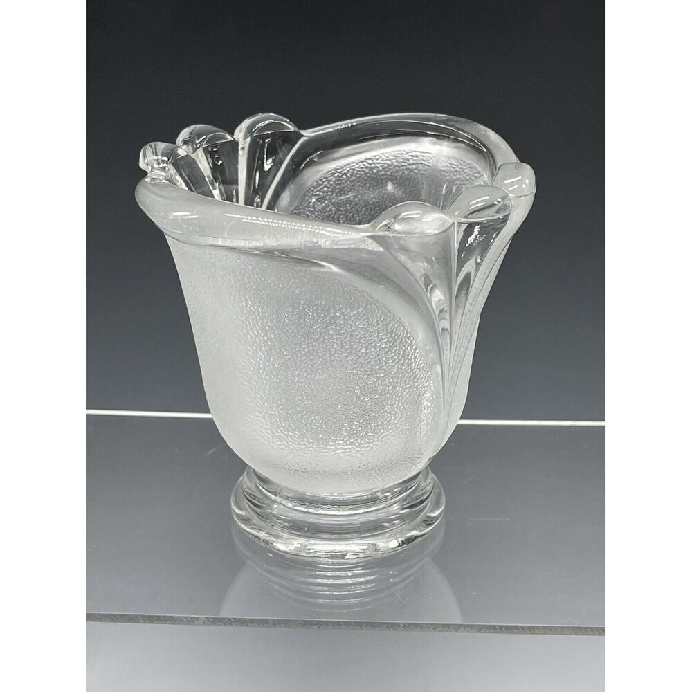 KIG Indonesia Frosted Glass‎ Tulip Votive Candle Holder Vase 3.5"